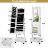 COSTWAY Armoire à bijoux avec éclairage LED, armoire à Voir les images du produit 2
