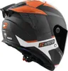 FC-Moto Hawk EVO-X Helm, schwarz matt/weiß/orange, XS Produktbild-Vorschau 3