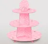 Cupcake Ständer Rosa 3-stöckig 34 cm - Einheitsgröße Produktbild-Vorschau 2
