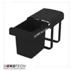 Ekotech AS15S Aladin poubelle encastrable noire 15 l 40 cm Voir les images du produit 2