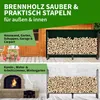 TTL GARDEN Kaminholzregal M 200x36x116cm Schwarz mit Produktbild-Vorschau 8