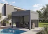 Pergola HWC-L46 ze ścianką boczną, pawilon ogrodowy roleta Podgląd zdjęcia produktu 9