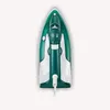 A top-down view of a green and white steam iron against a white background. Produktbild-Vorschau