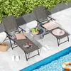 GOPLUS Sonnenliege 2er Set klappbar, 189cm Gartenliege aus Produktbild-Vorschau 8