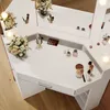 SONNI 141,5 x 54 x 111 cm Bianco Comodino con cassetti, Anteprima dell’immagine prodotto 5