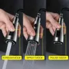 A hand demonstrating three different spray modes of a kitchen faucet sprayer. Náhled obrázku produktu