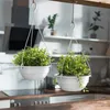 Blumenampel 3er Set 25 cm Durchmesser Farbe Weiß Produktbild-Vorschau 5