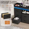 ProximaX Schwarze Kommode mit 8 Schubladen, Ladestation & Produktbild-Vorschau 6