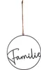 UNUS Deko Schriftzug aus Metall Familie zum Aufhängen 25cm Produktbild-Vorschau 1