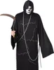 A person dressed as the Grim Reaper holding a scythe. Produktbild-Vorschau