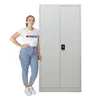 A woman stands next to a light gray metal cabinet. Produktbild-Vorschau