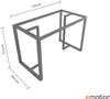Esszimmertisch MIAS 140x80cm weiße Keramikplatte schwarzes Produktbild-Vorschau 4