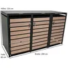 DEGAMO Mülltonnenbox 3er BERLIN 200x80x116cm für Tonnen 120 Produktbild-Vorschau 7