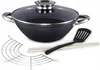 WOK-PFANNE AUS GUSSEISEN 28 cm Deckel INDUKTION KAMILLE Produktbild-Vorschau 2