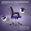 Ergonomiczne krzesło biurowe ML-Design, fioletowe, obrotowe Podgląd zdjęcia produktu 4