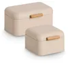 ZELLER 25416 Brotkasten, Metall/Bambus, beige, ca. 30,5 x Produktbild-Vorschau 3