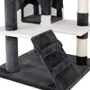 A close-up view of a multi-level cat tree with scratching posts and platforms. Náhled obrázku produktu