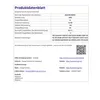 A product data sheet with energy efficiency information and supplier details. Produktbild-Vorschau