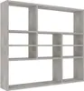 A gray, concrete-look, modular shelving unit against a white background. Anteprima dell’immagine prodotto
