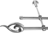 Gardinenstange mit Wandhalterung I Metall Edelstahl Look Ø Produktbild-Vorschau 1