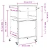 vidaXL Kuchynský vozík údený dub 56x43x89,5 cm materiál na Náhľad obrázku produktu 8