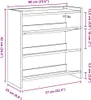 Regál na topánky biely 60x25x62 cm spracované drevo Náhľad obrázku produktu 9