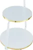 A close-up view of a two-tiered side table. Produktbild-Vorschau
