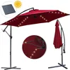 Fiqops Sonnenschirm Rot LED Solar Ø350cm Ampelschirm Produktbild-Vorschau 1