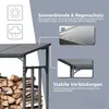 DELUKE® Kaminholzregal Außen mit Dach ELOS - 130x70x185cm | Produktbild-Vorschau 5