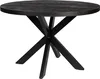 Zita Home Esstisch 120cm rund echtes Massivholz Schwarz mit Produktbild-Vorschau 2