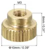 Ger?ndelte Daumenmuttern, 2 Stš¹ck M3 x D10mm x H8mm Produktbild-Vorschau 1