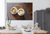 MuchoWow® Poster Zwei Tassen Kaffee mit Latte Art werden Produktbild-Vorschau 3