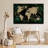 MuchoWow® Poster Weltkarte - Schwarz - Pflanzen 120x80 cm - Produktbild-Vorschau 7
