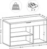 Szafka na buty z siedziskiem TRIA, 80 x 43 x 30 cm Podgląd zdjęcia produktu 10