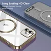 A close-up marketing image showing two iPhone cases, one in the foreground and one in the background, highlighting their clear design and gold trim. Produktbild-Vorschau