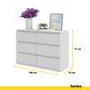 FURNICA - GABRIEL - Commode / Sideboard avec 6 tiroirs - Voir les images du produit 3