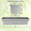 MePla - Set - Balkonkasten Balcony 40 cm + Untersetzer - Produktbild-Vorschau 3