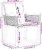 vidaXL Gartenstühle mit Kissen 2 Stk. Schwarz Poly Rattan Produktbild-Vorschau 8