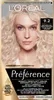 A box of L'Oreal Preference hair dye with a model's face and hair shown. Produktbild-Vorschau