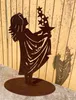 Gartenfigur Sterntaler Mädchen fängt Sterne 64cm auf Platte Produktbild-Vorschau 1