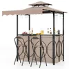 COSTWAY Padiglione per barbecue a 3 pezzi con bar e 2 Anteprima dell’immagine prodotto 1