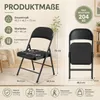 Klappstühle 4er Set Gepolstert, Faltbare Metallstühle bis Produktbild-Vorschau 3