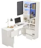 Merax Eckschreibtisch mit Regal und LED Glasvitrine, Produktbild-Vorschau 5