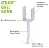 Alberts 8 x U-Pfostenträger mit Rundstahl-Betonanker, Produktbild-Vorschau 3