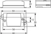 Technical drawing with dimensions of an electronic component. Produktbild-Vorschau