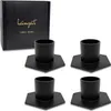 4x Kerzenhalter Eisen Schwarz Stabkerzen 22mm Kerzenständer Produktbild-Vorschau 1