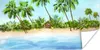 MuchoWow® Poster Meer - Hütte - Palme 160x80 cm - Foto Produktbild-Vorschau 1