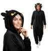 Pigiama tutina Kigurumi costume per adulti Nero Sdentato Anteprima dell’immagine prodotto 1