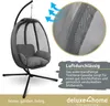 deluxe4home® Hängesessel mit Gestell Anthrazit I Hängekorb Produktbild-Vorschau 5