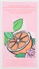 A pink background with a graphic of an orange slice and roses, along with descriptive text about a fragrance. Anteprima dell’immagine prodotto